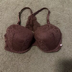 Victoria's Secret Lace Brown Racerback Bra